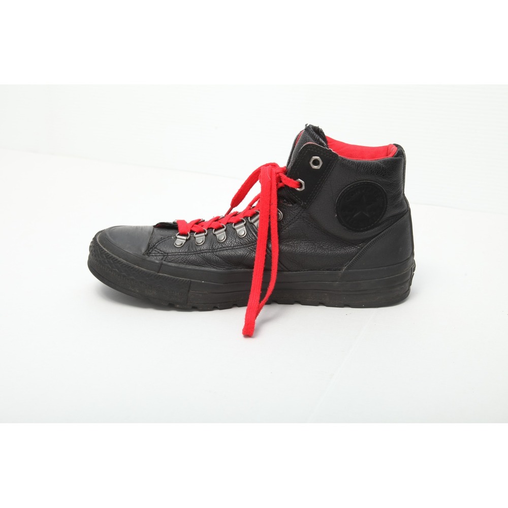 Converse Chuck Taylor Street Hiker Black Leather Red Laces High Top Boots Men 11 - Picture 7 of 13